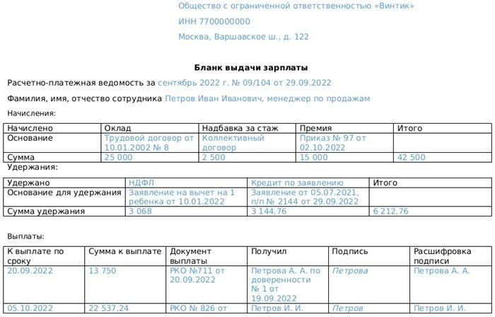 Порядок выплаты заработной платы и проверка правильности